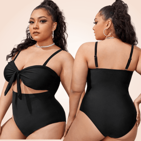 CurvyPower | Be You ! Maillot De Bain Une Pièce Taille Haute Noir