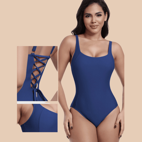 Maillot De Bain 1 Pièce Amincissant Dos Bas - CurvyPower