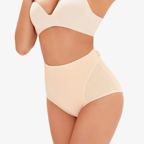 CurvyPower | UK short gainant Beige / S Short Gainant Ventre Plat Taille Haute Sans Couture