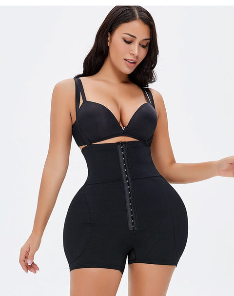 CurvyPower | Be You ! Noir / S Short Gainant Push-Up Fessier Avec Bretelles Réglables Pour Femmes