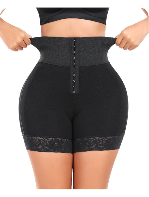 Short Gainant Remonte-Fesses en Dentelle Ventre Plat Pour Femmes - CurvyPower