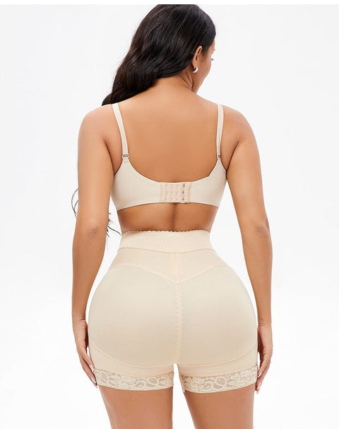 Short Gainant En Dentelle Ventre Plat Remonte-Fesses À Fermeture Éclair Frontale Pour Femmes - CurvyPower