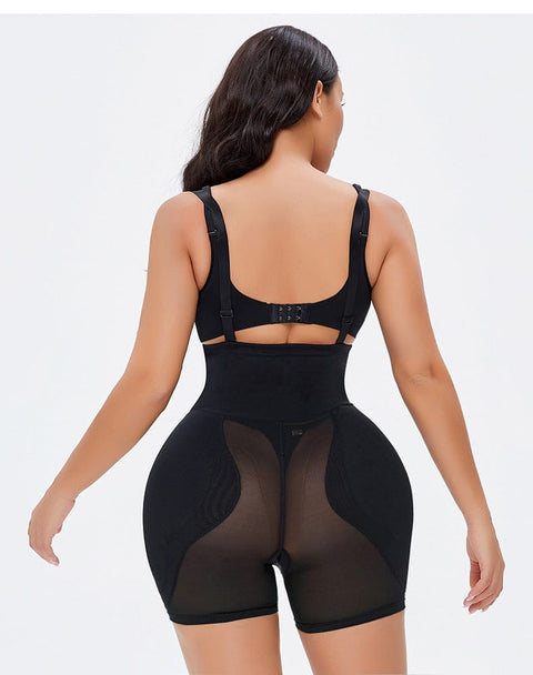 Short Gainant Push-Up Fessier Avec Bretelles Réglables Pour Femmes - CurvyPower