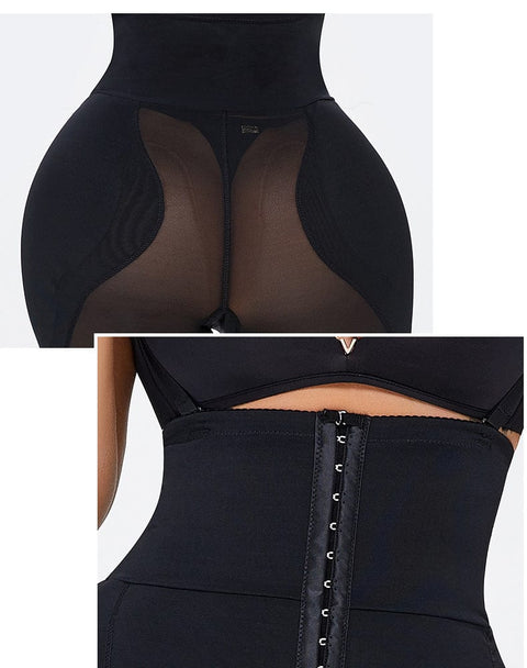 Short Gainant Push-Up Fessier Avec Bretelles Réglables Pour Femmes - CurvyPower