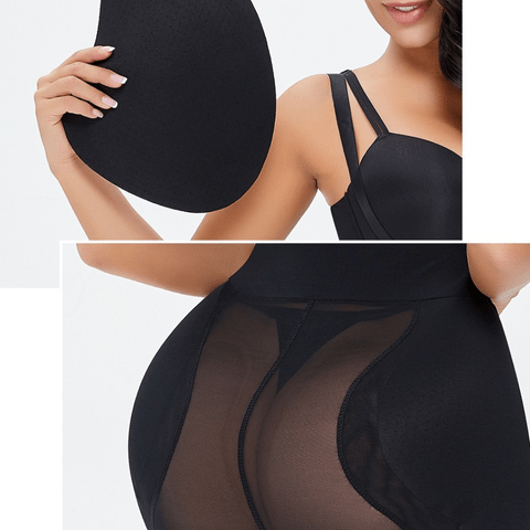 CurvyPower | FR short gainant Short Gainant Sans Couture Ventre Plat Remonte-Fesses à Bretelles Réglables Pour Femmes