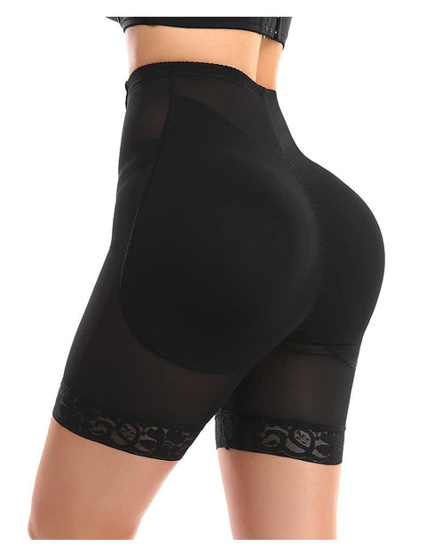 Short Gainant Dentelle Remonte-Fesses Avec Coussinets Amovibles Pour Femmes - CurvyPower