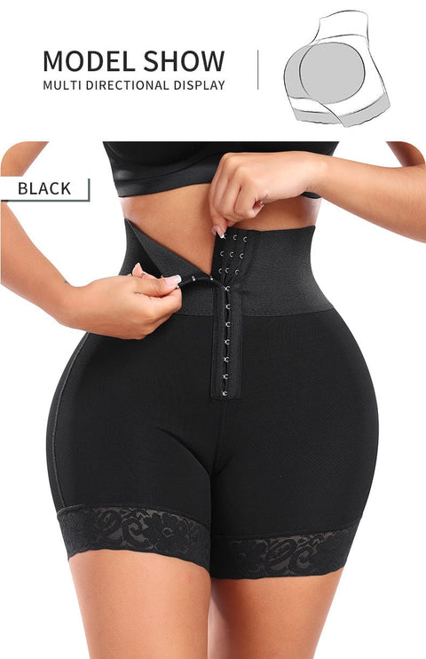 Short Gainant Remonte-Fesses en Dentelle Ventre Plat Pour Femmes - CurvyPower