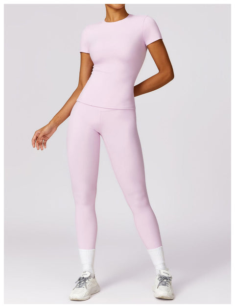 CurvyPower | FR Hauts & Tops T-Shirt de Sport Gainant Séchage Rapide Manches Courtes Pour Femmes