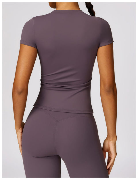 CurvyPower | FR Hauts & Tops T-Shirt de Sport Gainant Séchage Rapide Manches Courtes Pour Femmes