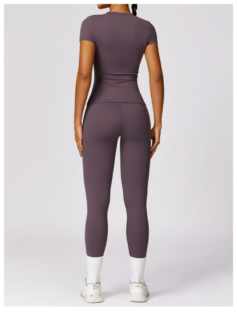 CurvyPower | FR Hauts & Tops T-Shirt de Sport Gainant Séchage Rapide Manches Courtes Pour Femmes