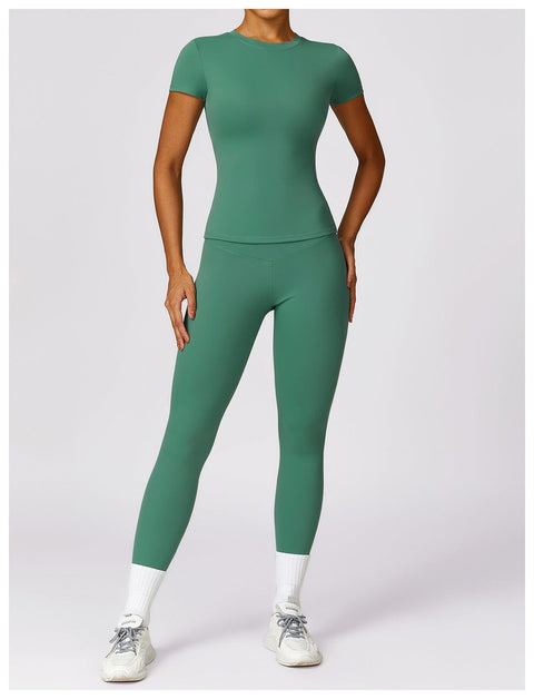 CurvyPower | FR Hauts & Tops T-Shirt de Sport Gainant Séchage Rapide Manches Courtes Pour Femmes