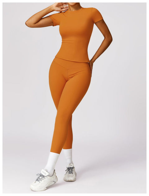 CurvyPower | FR Hauts & Tops T-Shirt de Sport Gainant Séchage Rapide Manches Courtes Pour Femmes