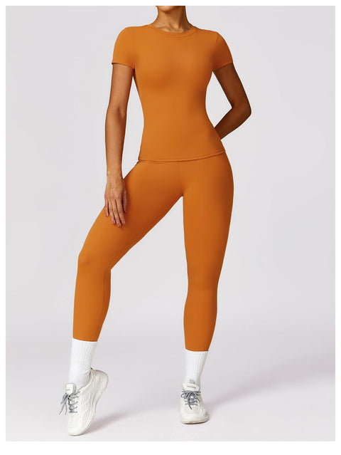 CurvyPower | FR Hauts & Tops T-Shirt de Sport Gainant Séchage Rapide Manches Courtes Pour Femmes