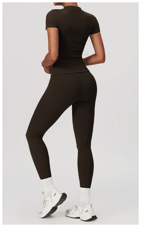 CurvyPower | FR Hauts & Tops T-Shirt de Sport Gainant Séchage Rapide Manches Courtes Pour Femmes
