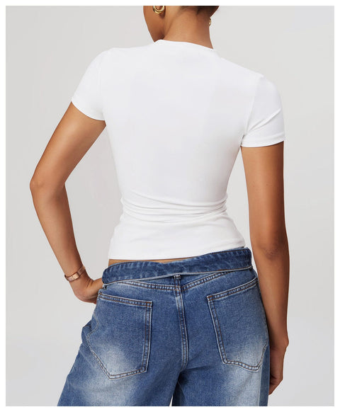 CurvyPower | FR Hauts & Tops T-Shirt de Sport Gainant Séchage Rapide Manches Courtes Pour Femmes