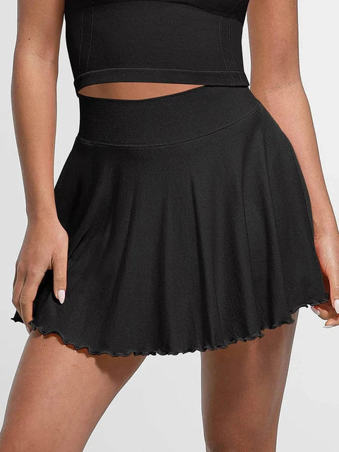 Jupe de Tennis Sport avec Short Intégré et Poches Pour Femmes - CurvyPower