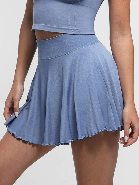 Jupe de Tennis Sport avec Short Intégré et Poches Pour Femmes - CurvyPower