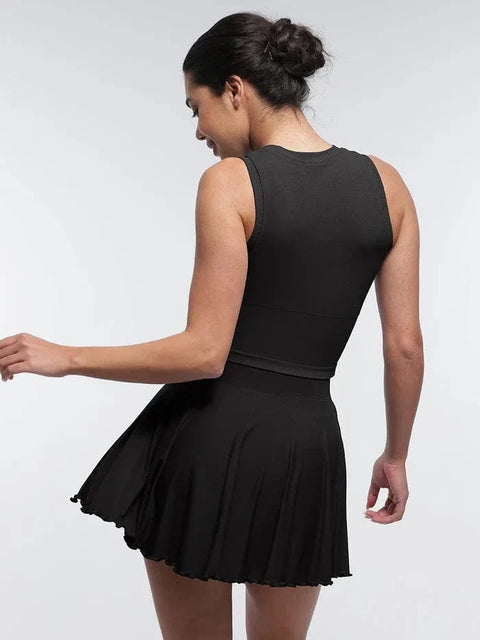 Jupe de Tennis Sport avec Short Intégré et Poches Pour Femmes - CurvyPower