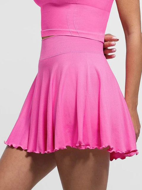 Jupe de Tennis Sport avec Short Intégré et Poches Pour Femmes - CurvyPower
