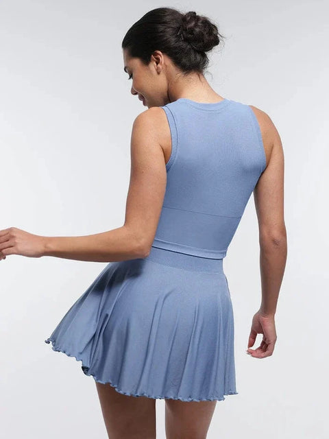 Jupe de Tennis Sport avec Short Intégré et Poches Pour Femmes - CurvyPower