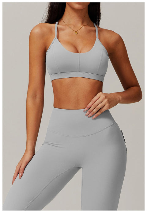 CurvyPower | Be You ! UK Sports Bra Blue / S Brassière De Sport Maintien Fort Avec Coussinets Amovibles Pour Femmes