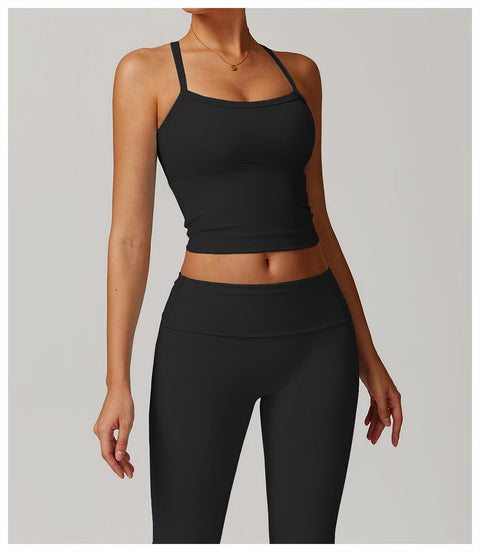CurvyPower | Be You ! UK Tank Top Black / S Caraco Gainant Sans Manches À Fines Bretelles Pour Femmes