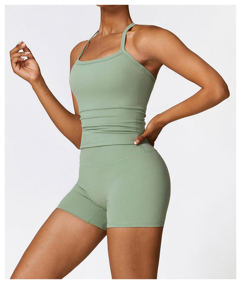 CurvyPower | Be You ! UK Tank Top Green / S Caraco Gainant Sans Manches À Fines Bretelles Pour Femmes