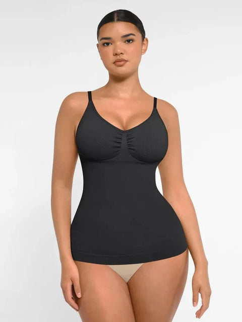 CurvyPower | Be You ! Noir / XS Débardeur Gainant Sans Couture Ventre Plat Avec Soutien-Gorge Intégré Pour Femmes