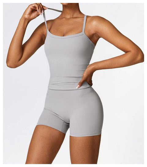 CurvyPower | Be You ! UK Tank Top Gray / S Caraco Gainant Sans Manches À Fines Bretelles Pour Femmes