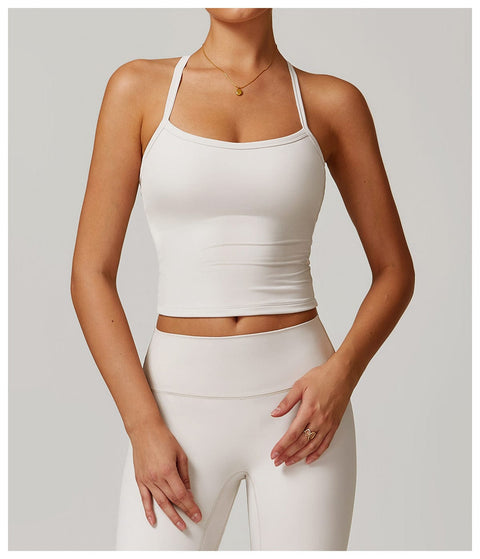 CurvyPower | Be You ! UK Tank Top Pearl Grey / S Caraco Gainant Sans Manches À Fines Bretelles Pour Femmes