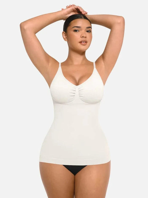 Débardeur Gainant Sans Couture Ventre Plat Avec Soutien-Gorge Intégré Pour Femmes - CurvyPower