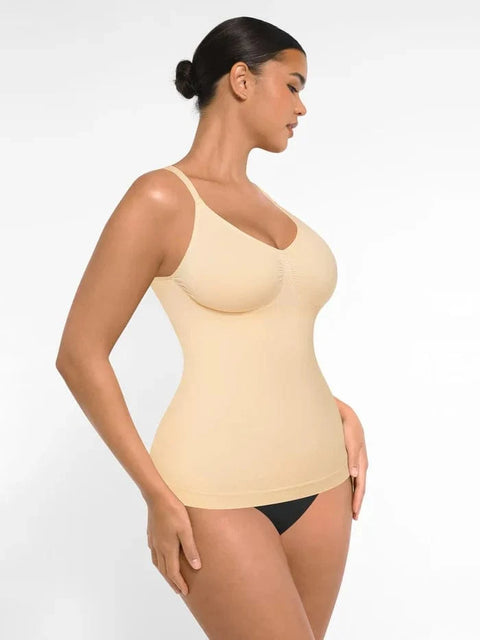 Débardeur Gainant Sans Couture Ventre Plat Avec Soutien-Gorge Intégré Pour Femmes - CurvyPower