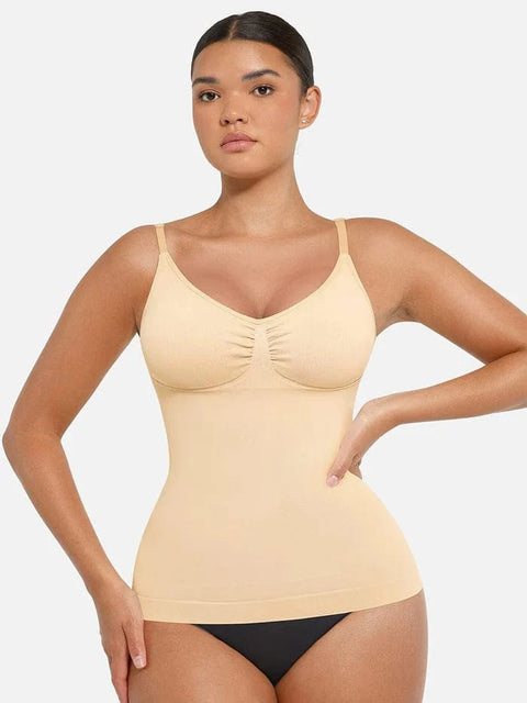 Débardeur Gainant Sans Couture Ventre Plat Avec Soutien-Gorge Intégré Pour Femmes - CurvyPower