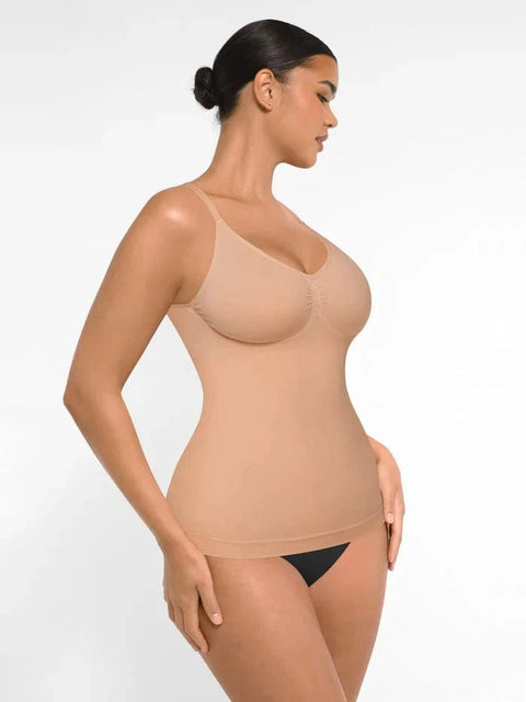 Débardeur Gainant Sans Couture Ventre Plat Avec Soutien-Gorge Intégré Pour Femmes - CurvyPower