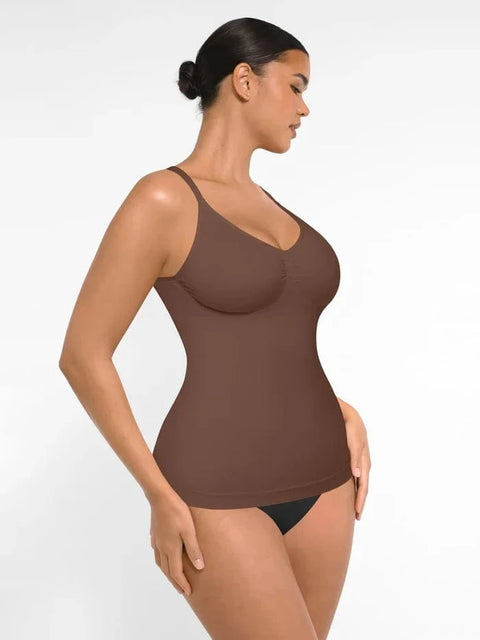 Débardeur Gainant Sans Couture Ventre Plat Avec Soutien-Gorge Intégré Pour Femmes - CurvyPower