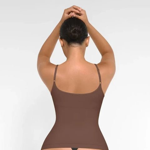 Débardeur Gainant Sans Couture Ventre Plat Avec Soutien-Gorge Intégré Pour Femmes - CurvyPower