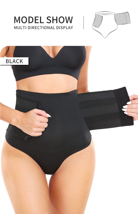 CurvyPower | FR Underwear Gaine Ventre Plat Taille Haute avec Fermeture à Crochets Pour Femmes