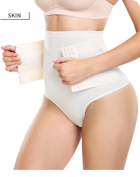 CurvyPower | FR Underwear Gaine Ventre Plat Taille Haute avec Fermeture à Crochets Pour Femmes