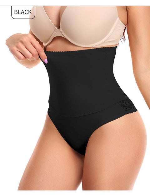 Culotte Gainante Taille Haute Dentelle Ventre Plat - CurvyPower