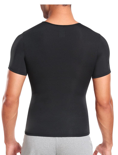 CurvyPower | UK corset T-Shirt Gainant Homme avec Corset Intégré