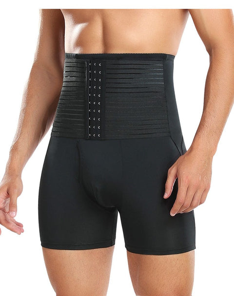 Short Gainant Taille Haute Compression Respirant Avec Coussinets De Hanche Amovibles Pour Hommes - CurvyPower