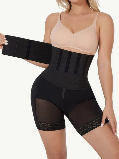 CurvyPower | FR Waist Trainer Gaine Short Remonte-Fesses Ventre Plat Avec Bande Élastique