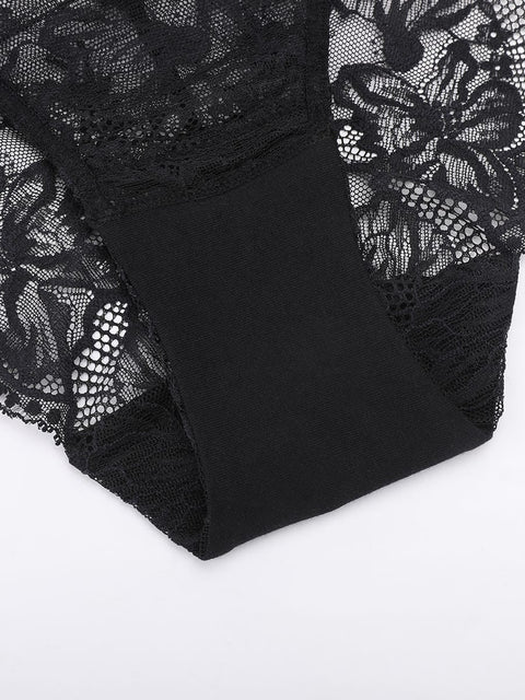 Culotte Dentelle Taille Basse à Entrejambe en Coton Antibactérien - CurvyPower