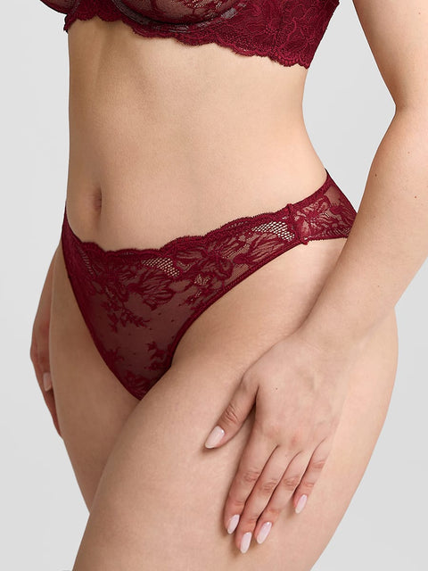 Culotte Dentelle Taille Basse à Entrejambe en Coton Antibactérien - CurvyPower