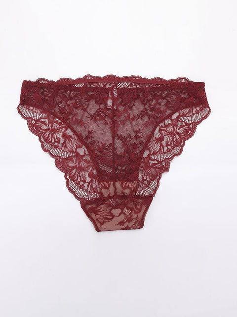 Culotte Dentelle Taille Basse à Entrejambe en Coton Antibactérien - CurvyPower