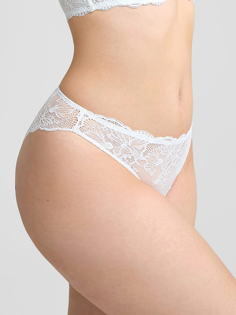Culotte Dentelle Taille Basse à Entrejambe en Coton Antibactérien - CurvyPower