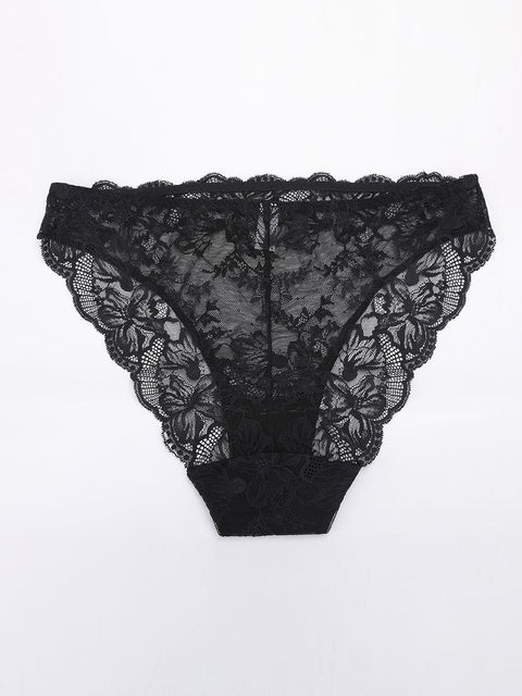 Culotte Dentelle Taille Basse à Entrejambe en Coton Antibactérien - CurvyPower