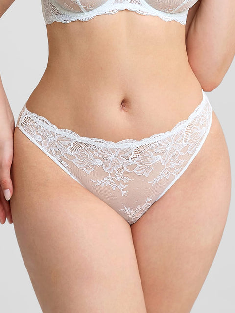 Culotte Dentelle Taille Basse à Entrejambe en Coton Antibactérien - CurvyPower