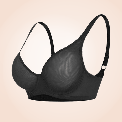 CurvyPower | Be You ! Black / 36B Sheer Mesh Push Up Plus Size Bra