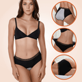CurvyPower | Be You ! Black Cotton High Waist Panty For Ladies